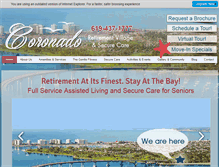 Tablet Screenshot of coronadoretirementvillage.com